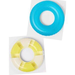 Sun Squad Set of 2 Inflatable Swim Tube With Handles & Texture Tube 36" Diameter